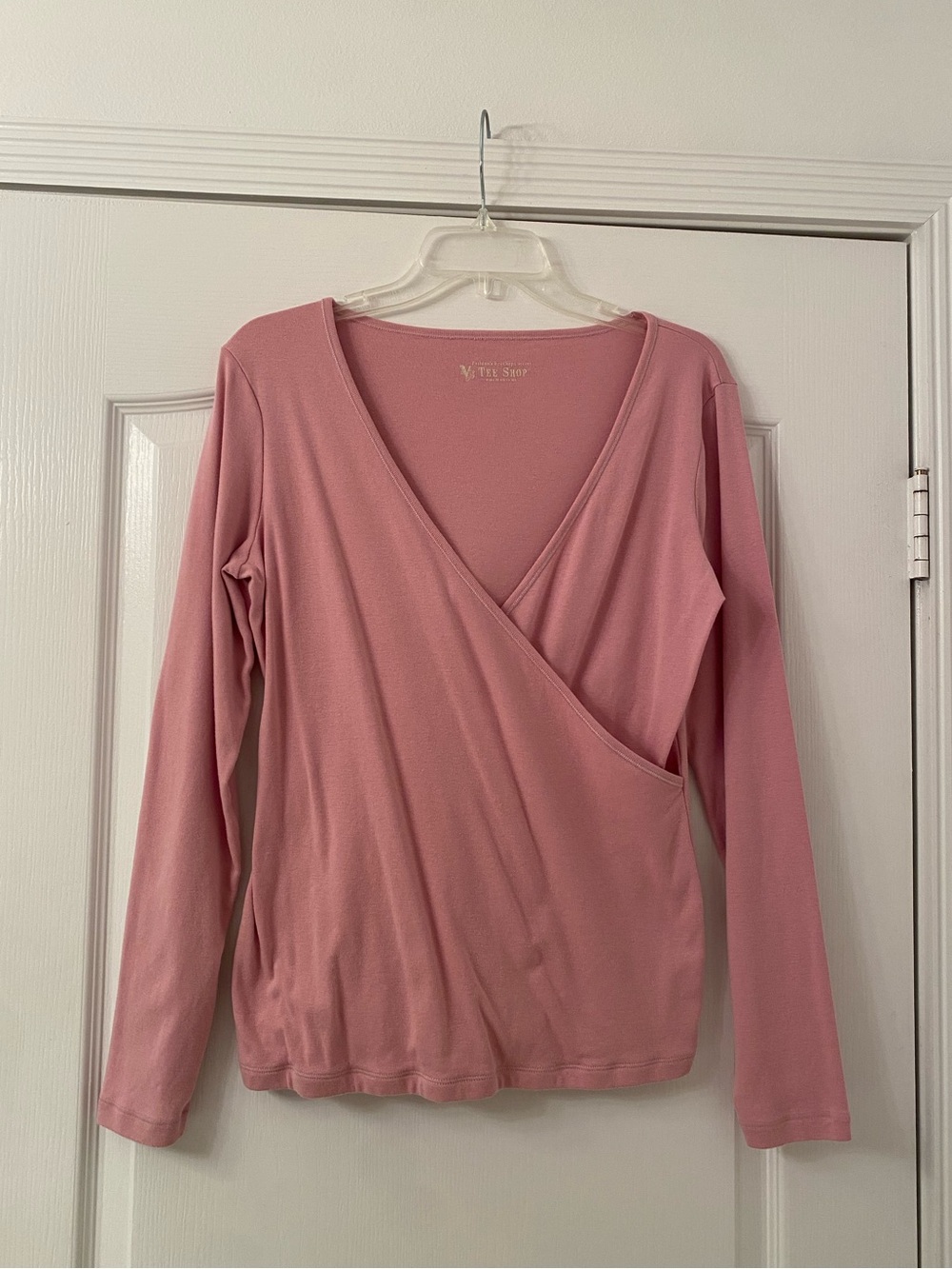 Victoria’s Secret Pink Wrap-Style Long Sleeve Top Size XL